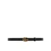 Gucci Gg Marmont Thin Belt In Black