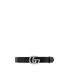 Gucci Gg Marmont Leather Belt In Black