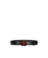 Gucci Gg Marmont Leather Belt In Black