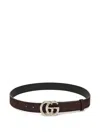 Gucci Gg Marmont Leather Belt In Brown
