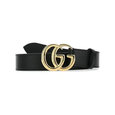 Gucci Gg Marmont Leather Belt In Green