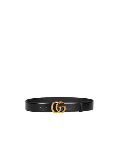 Gucci Gg Marmont Leather Belt In Green