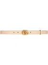 Gucci Interlocking G Leather Belt In Pink