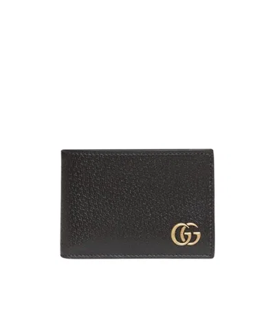 Gucci Gg Marmont Leather Bi-fold Wallet In Black