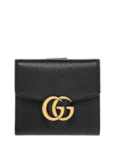 Gucci Gg Marmont Leather Bifold Wallet In Black
