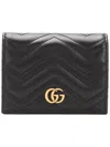 Gucci Women Gg Marmont Leather Card Case