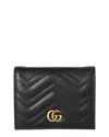 Gucci Gg Marmont Leather Card Case In Black