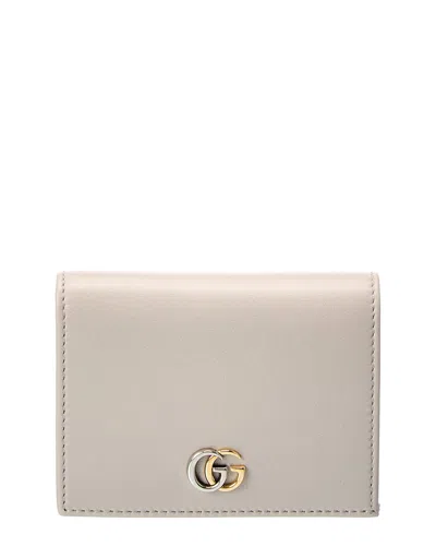Gucci Gg Marmont Leather Card Case In White