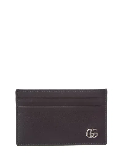 Gucci Gg Marmont Leather Card Case In Black