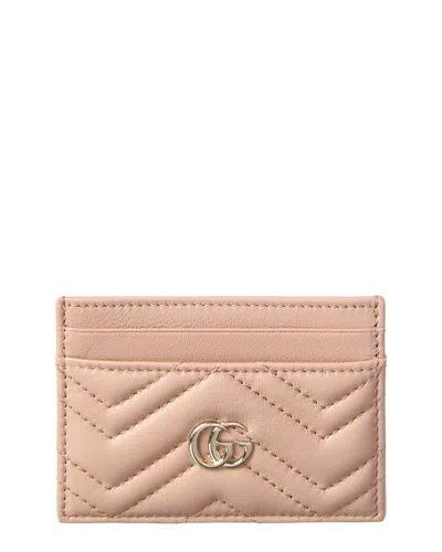 Gucci Gg Marmont Leather Card Case In Red