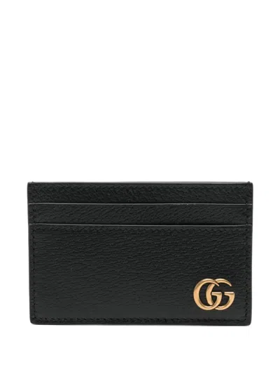 Gucci Gg Marmont Leather Cardholder In Black