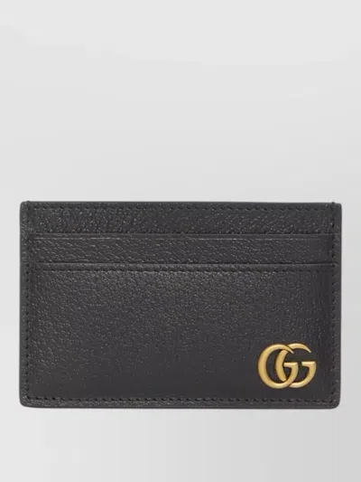 Gucci Gg Marmont Leather Cardholder Textured Finish