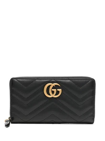 GUCCI GUCCI GG MARMONT LEATHER CONTINENTAL WALLET