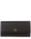 Gucci Gg Marmont Leather Continental Wallet In Black