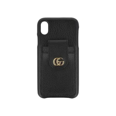 Pre-owned Gucci Gg Marmont Leather Iphone Xr Case 'black' | Women's Size Onesize