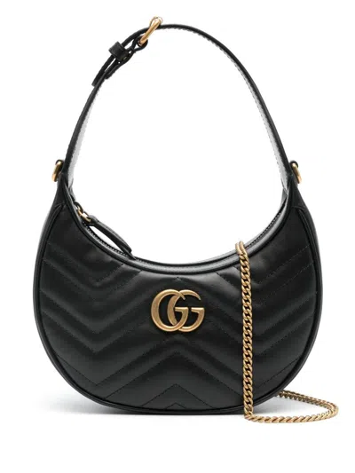 Gucci Gg Marmont Leather Mini Bag In Black