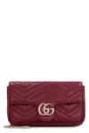 Gucci Small Gg Marmont Shoulder Bag In Red