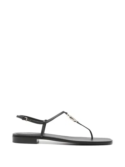 Gucci Gg Marmont Leather Sandals In Black