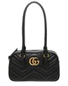 Gucci Gg Marmont Leather Shoulder Bag In Black