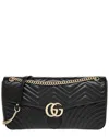 Gucci Large Marmont Quilted Shoulder Bag In Black