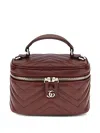 Gucci Gg Marmont Leather Vanity Case In Red
