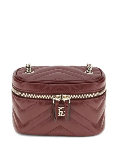 Gucci Gg Marmont Leather Vanity Case In Red