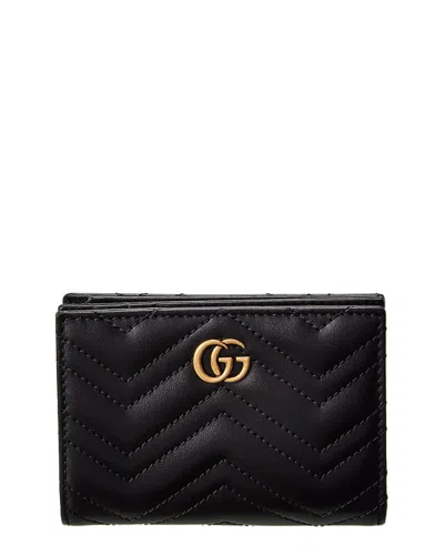 Gucci Gg Marmont Leather Wallet In Black