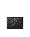 Gucci Gg Marmont Matelassé Leather Wallet In Black