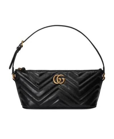 Gucci Gg Marmont Matelasé Shoulder Bag In Black
