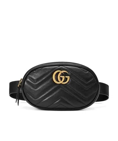 Gucci Gg Marmont Matelassé Belt Bag In Black