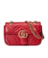 Gucci Gg Marmont Matelassé Mini Bag In Red