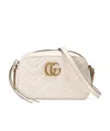 Gucci Gg Marmont Small Quilted-leather Cross-body Bag In White