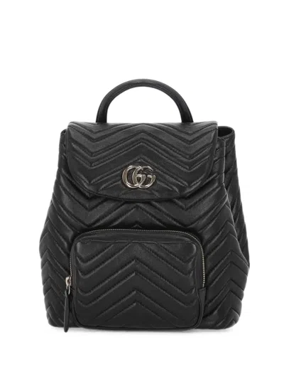 Gucci Gg Marmont Matelassé Backpack In Black