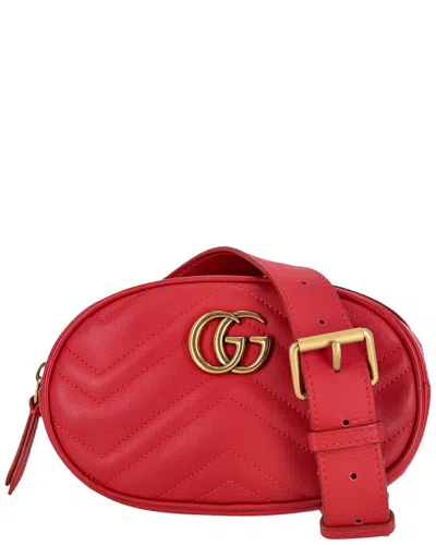 Pre-owned Gucci Gg Marmont Matelassé Belt Bag (authentic Pre-loved)