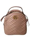 Gucci Gg Marmont Matelasse Leather Backpack In Pink