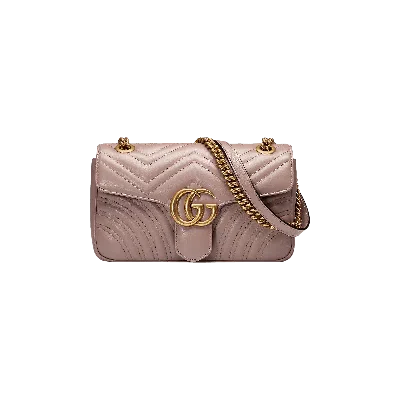 Pre-owned Gucci Gg Marmont Matelassé Shoulder Bag 'dusty Pink'