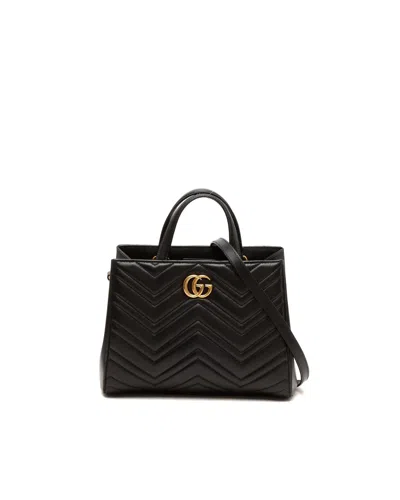 Gucci Gg Marmont Matelassé Tote Bag In Black