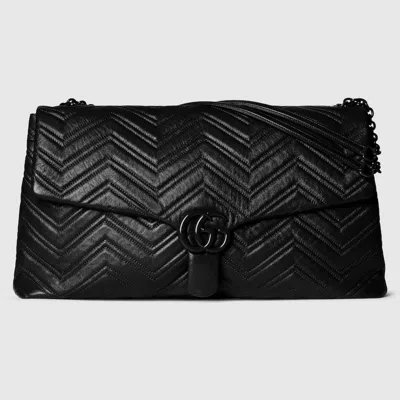 Gucci Gg Marmont Maxi Shoulder Bag In Black