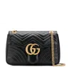 Gucci Gg Marmont Matelassé Medium Shoulder Bag In Black
