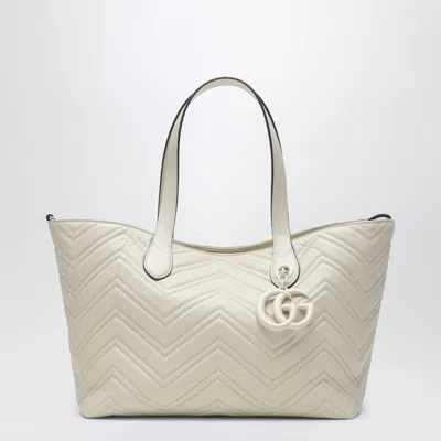 Gucci Gg Marmont Medium Shopping Bag Ivory Women In Neutral