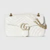 Gucci Gg Marmont Medium Shoulder Bag In White