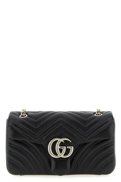 Gucci 'gg Marmont' Medium Shoulder Bag In Black