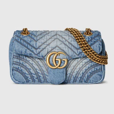 Gucci Gg Marmont Medium Shoulder Bag In Blue