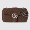 Gucci Gg Marmont Medium Shoulder Bag In Brown