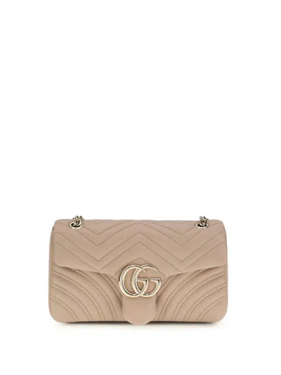Gucci Gg Marmont Medium Leather Shoulder Bag In Brown