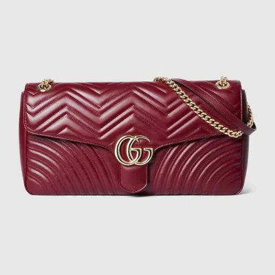 Gucci Gg Marmont Medium Shoulder Bag In Burgundy
