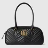 Gucci Gg Marmont Medium Top Handle Bag In Black
