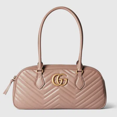 Gucci Gg Marmont Medium Top Handle Bag In Pink