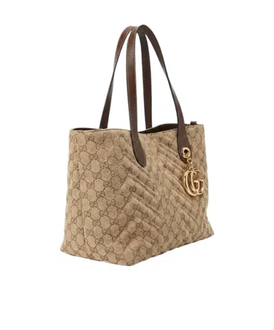Gucci Gg Marmont Medium Tote Bag In White