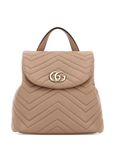 Gucci Gg Marmont Mini Backpack In Brown